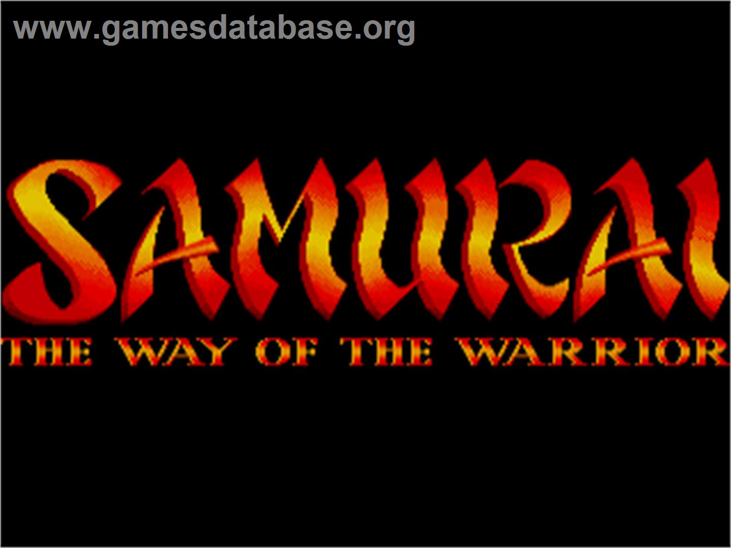 Samurai - The Way Of The Warrior - Commodore Amiga - Artwork - Title Screen